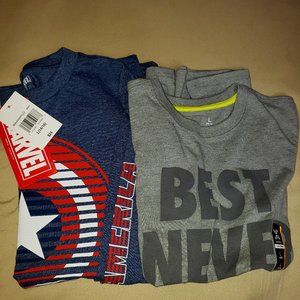 Marvel Captain America / Xersion Tee Shirts Boys Size L 14 to 16 New Used